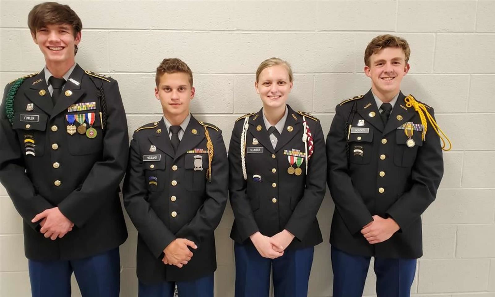 Four JROTC cadets from Franklin High